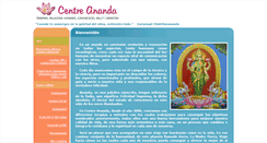Desktop Screenshot of centreananda.com